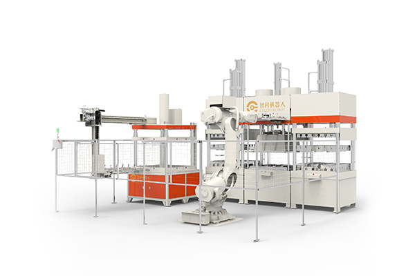 Fully automatic machine for forming, transferring and trimming pulp tableware